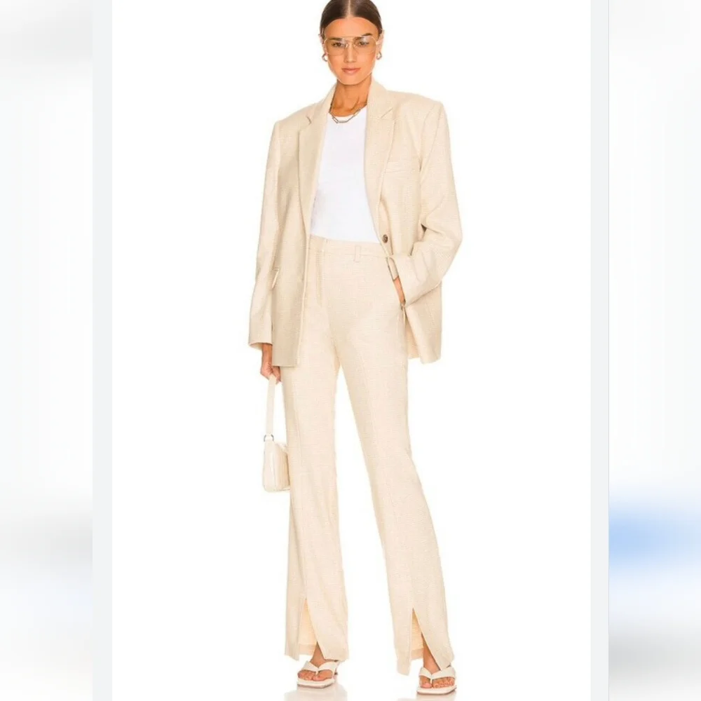 NWT ANINE BING | $310 Houndstooth Virgin Wool Pants - Picture 3 of 9